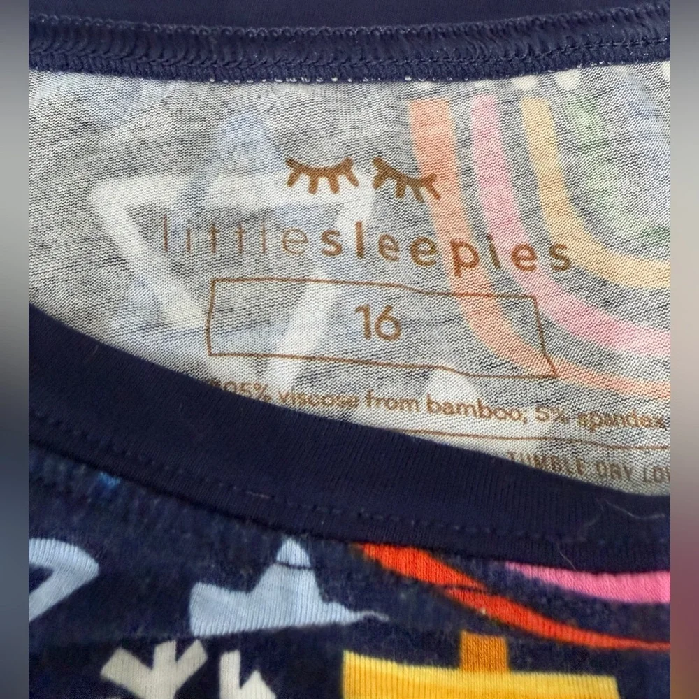 Little Sleepies Kids‎ Pajama Top Long Sleeve Hanukkah Print Size 16